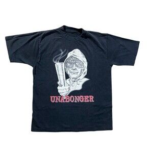 VTG 90’s Unabonger Weed Bong Parody T Shirt Unabomber Ted Kaczynski Grail Rare